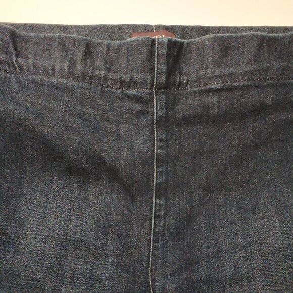 NYDJ Pull-On Jeans Size L High Rise Boot Cut Dark Wash - Picture 4 of 9